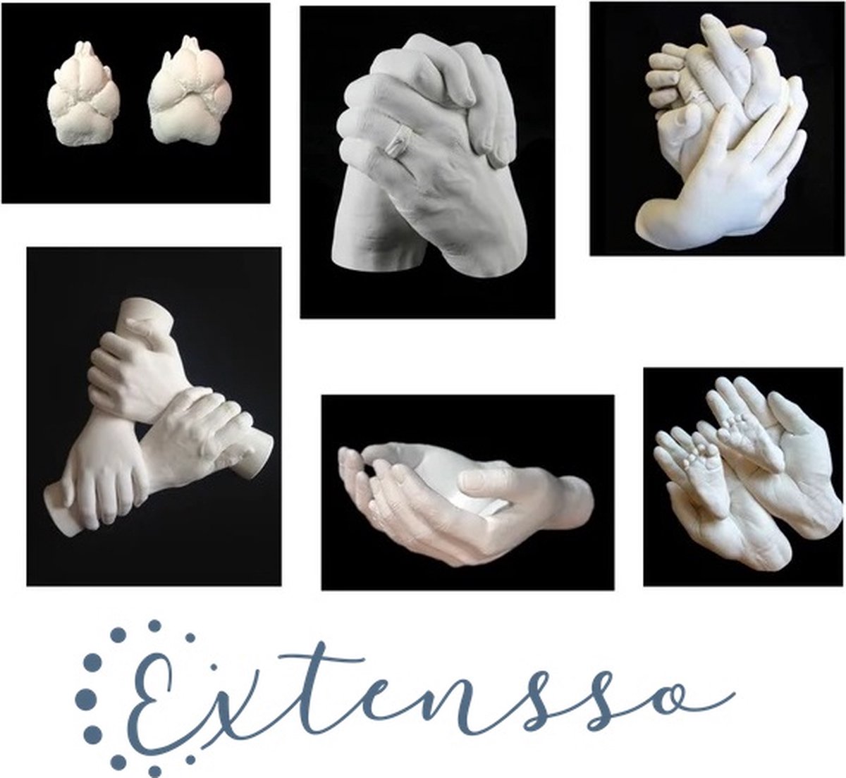 3D afdrukken | Compleet Start set 300 gram | Brons | Gipsafdrukken | 3D Gips Handafdrukken | Molding 3D mix | Bodycasting |  Alginaat | Rubber |Afdruk | Hand | Babyshower| Een herinnering| Extensso®